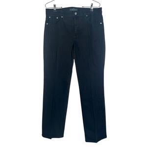 LRL Lauren Jeans Co Size 12 (34" x 29") Black Classic Straight Leg Jeans Western